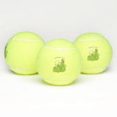 Funny green carnivorous pitcher planten cartoon tennisballen (Multi)