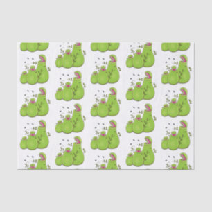 Funny green carnivorous pitcher planten cartoon tissuepapier