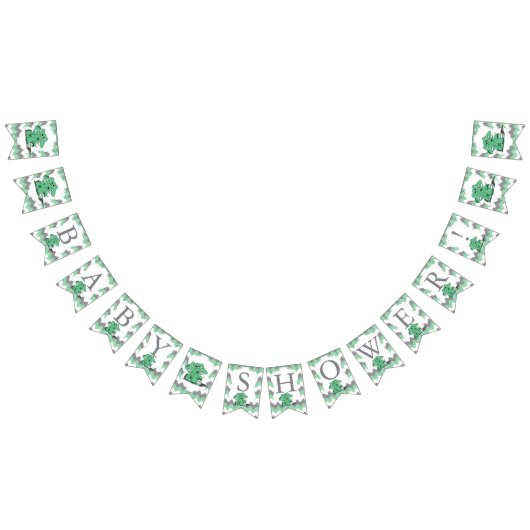 Funny Green Chevron Gekke Cute Baby Elephant Vlaggetjes (Alle)