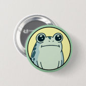 Funny Green Deadpan Frog Toad Ronde Button 5,7 Cm (Voorkant /achterkant)
