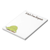 Funny green dimetrodon cartoon dinosaur notitieblok (Linkerzijde)