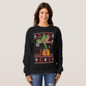 Funny Green Elf Do Yoga Ugly Christmas Sweater Nam (Voorkant volledig)