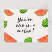 Funny Green en Red Watermelon Briefkaart (Voorkant)
