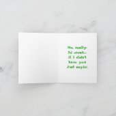 Funny Green Frog Hartelijk dank Bedankkaart (Binnen)