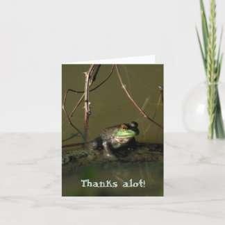 Funny Green Frog Hartelijk dank Bedankkaart