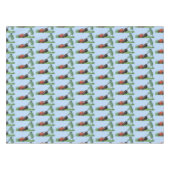 Funny green frog mowing grawn cartoon tafelkleed (Voorkant (Horizontaal))