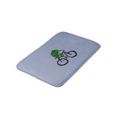 Funny Green Frog Riding a Bicycle Badmat (Gekanteld)