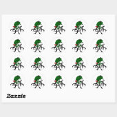 Funny Green Frog Riding Bicycle Ronde Sticker (Vel)