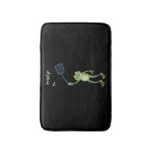 Funny green frog swatting fly cartoon badmat (Voorkant Verticaal)