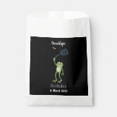 Funny green frog swatting fly cartoon bedankzakje (Voorkant)