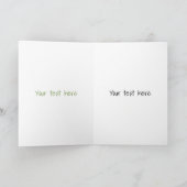 Funny green frog swatting fly cartoon kaart (Binnen)