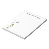 Funny green frog swatting fly cartoon notitieblok (Linkerzijde)