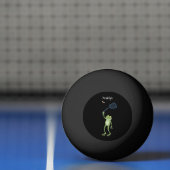 Funny green frog swatting fly cartoon pingpongbal (Net)