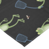 Funny green frog swatting fly cartoon tafelkleed (Gekanteld)