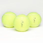 Funny green frog swatting fly cartoon tennisballen (Multi)