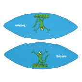 Funny green glimlach animated iguana lizard american football (Panelen)