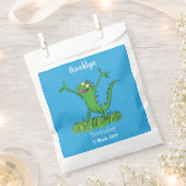 Funny green glimlach animated iguana lizard bedankzakje (Geknipt)