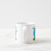 Funny green glimlach animated iguana lizard espresso kop (Achterkant)