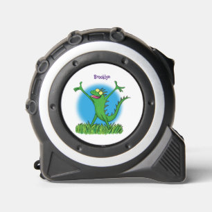 Funny green glimlach animated iguana lizard rolmaat