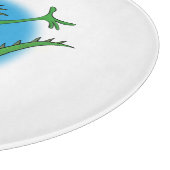 Funny green glimlach animated iguana lizard snijplank (Hoek)