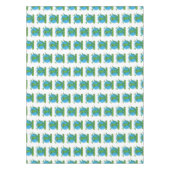 Funny green glimlach animated iguana lizard tafelkleed (Voorkant)