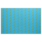Funny green glimlach animated iguana stof (Fat Quarter)