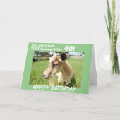 Funny Green Goat Humor Custom Birthday Kaart (Voorkant)