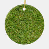 Funny Green Grass Lawn Keramisch Ornament (Voorkant)