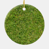 Funny Green Grass Lawn Keramisch Ornament (Achterkant)