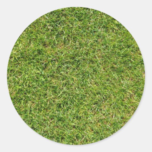 Funny Green Grass Lawn Ronde Sticker (Voorkant)
