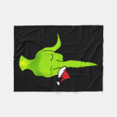 Funny Green Hand Middle Finger Xmas Santa Fleece Deken (Voorkant (Horizontaal))