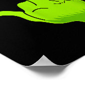 Funny Green Hand Middle Finger Xmas Santa  Poster (Hoek)