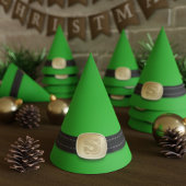 Funny Green Kerstmis Elf Monogrammed Pet Feesthoedjes