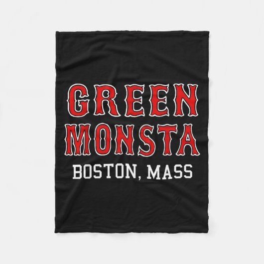 Funny Green Monstah Boston M New England  Fleece Deken (Voorkant)