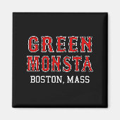 Funny Green Monstah Boston M New England  Magneet (Voorkant)