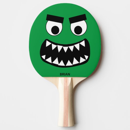 Funny green monster kind table tennis tafeltennisbatje (Voorkant)