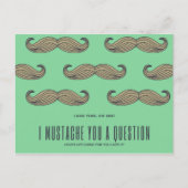 Funny Green Mustache Briefkaart (Voorkant)