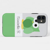 Funny Green Owl - Gepersonaliseerd iPhone 5 Hoesje (Achterkant (horizontaal))