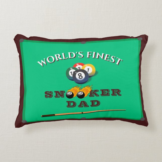 Funny Green Pool Table Snooker Dad Father's Day Accent Kussen (Voorkant)