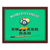 Funny Green Pool Table Snooker Dad Father's Day Foto Afdruk (Voorkant)