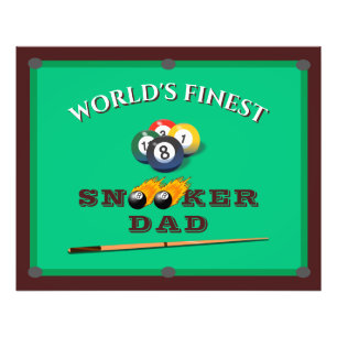 Funny Green Pool Table Snooker Dad Father's Day Foto Afdruk
