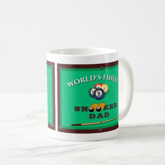 Funny Green Pool Table Snooker Dad Father's Day Koffiemok (Voorkant rechts)