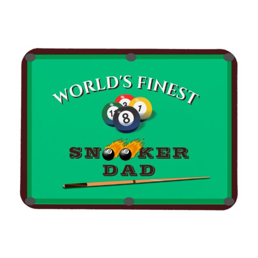 Funny Green Pool Table Snooker Dad Father's Day Magneet (Horizontaal)