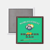 Funny Green Pool Table Snooker Dad Father's Day Magneet (Voorkant / Achterkant)
