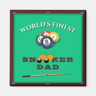 Funny Green Pool Table Snooker Dad Father's Day Magneet