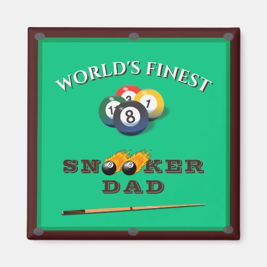 Funny Green Pool Table Snooker Dad Father's Day Magneet (Voorkant)