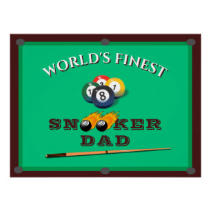 Funny Green Pool Table Snooker Dad Father's Day Perfect Poster