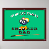 Funny Green Pool Table Snooker Dad Father's Day Poster (Voorkant)