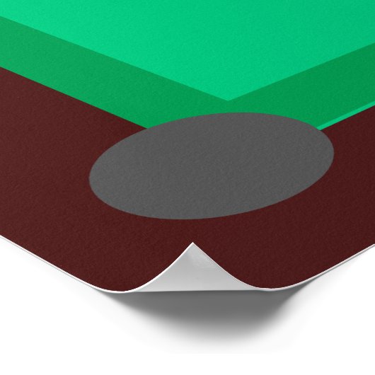 Funny Green Pool Table Snooker Dad Father's Day Poster (Hoek)