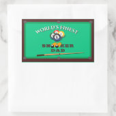 Funny Green Pool Table Snooker Dad Father's Day Rechthoekige Sticker (Tas)